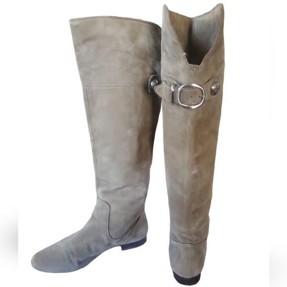 Coach Light Tan Suede Over The Knee Boot size 7 - Picture 2 of 7